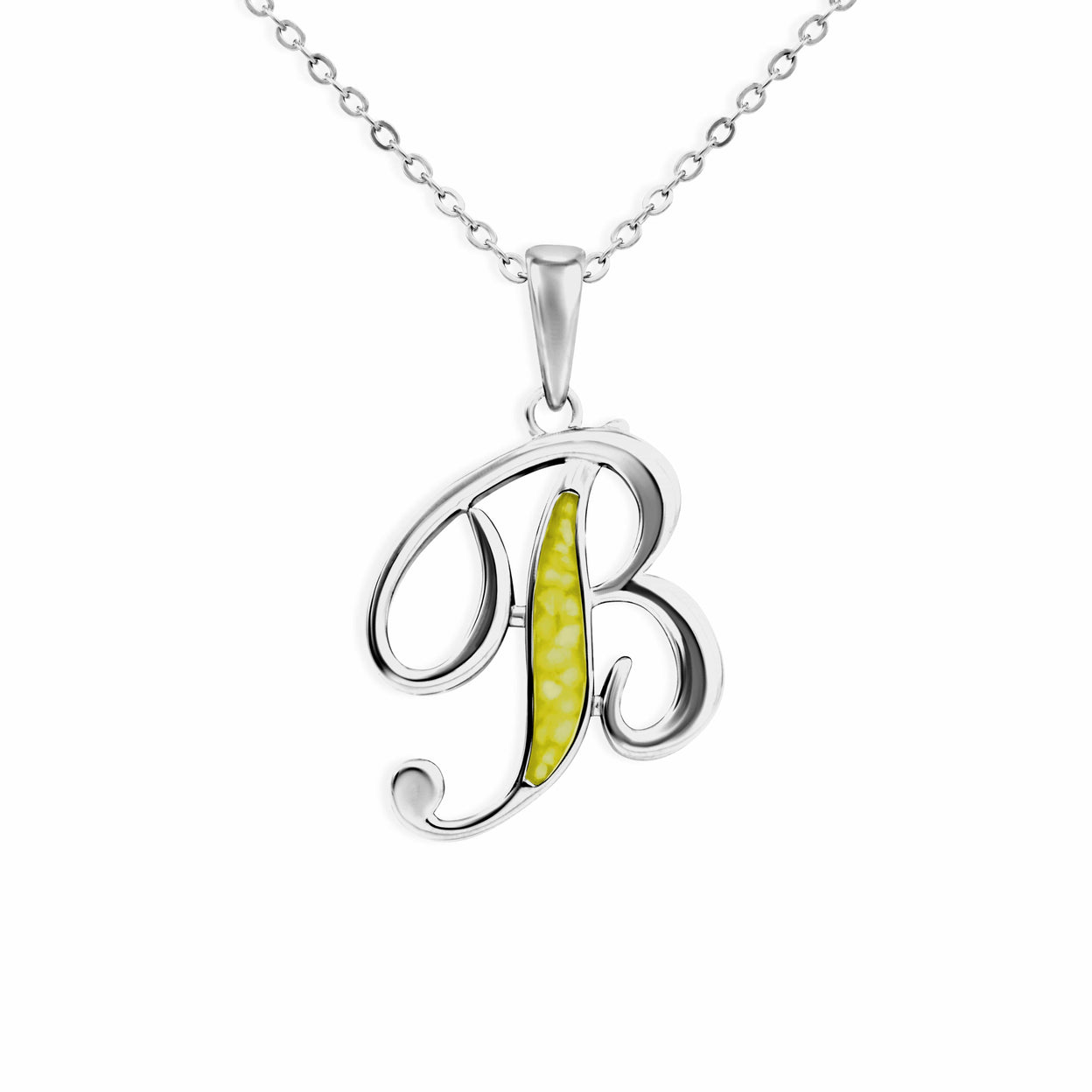 Load image into Gallery viewer, EverWith Alphabet Memorial Ashes Pendant - Letter B