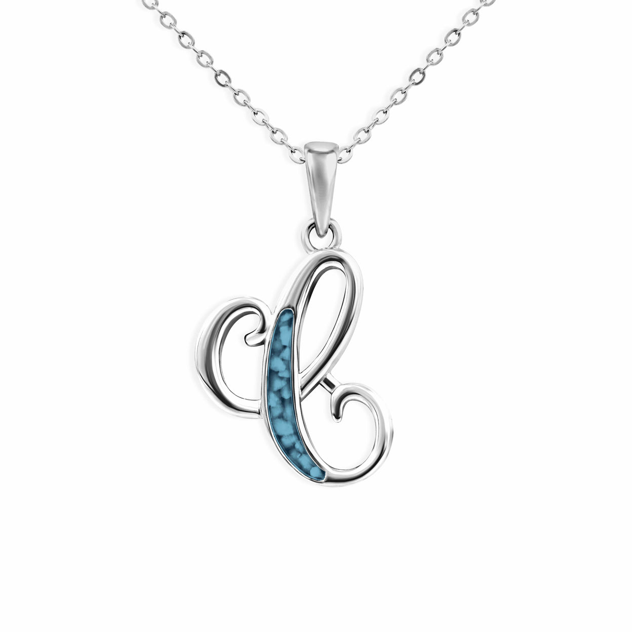 Load image into Gallery viewer, EverWith Alphabet Memorial Ashes Pendant - Letter C