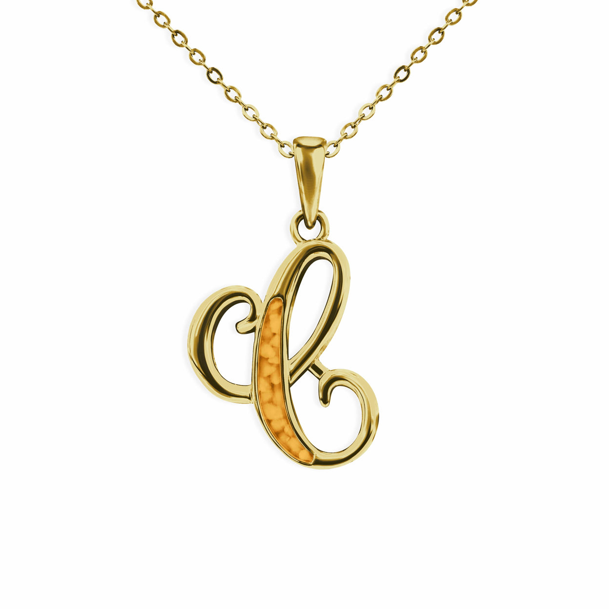 Load image into Gallery viewer, EverWith Alphabet Memorial Ashes Pendant - Letter C