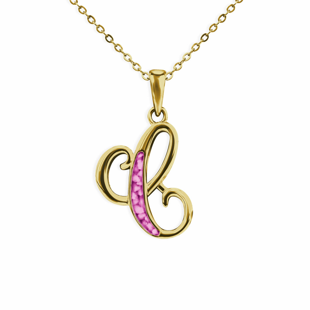 EverWith Alphabet Memorial Ashes Pendant - Letter C