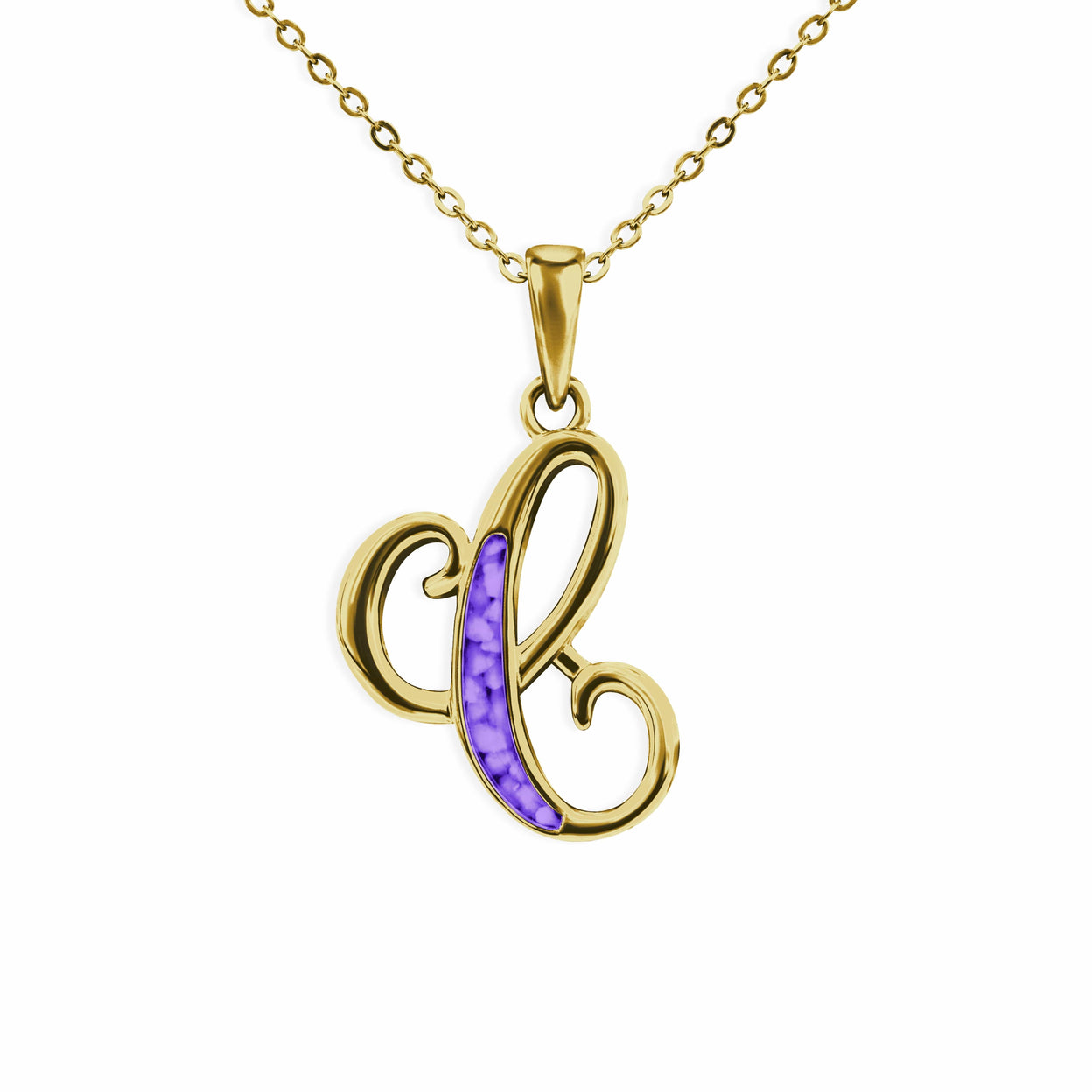 Load image into Gallery viewer, EverWith Alphabet Memorial Ashes Pendant - Letter C