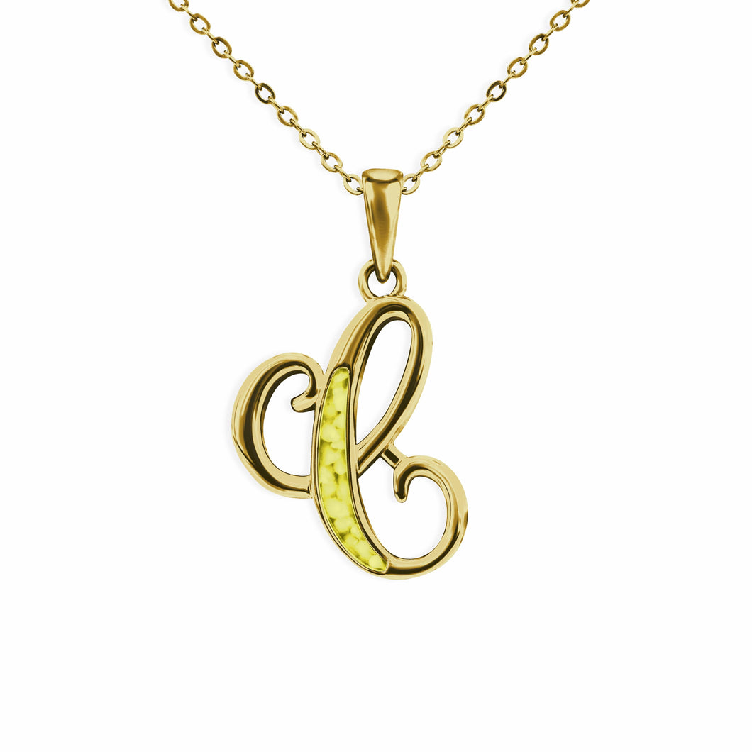 EverWith Alphabet Memorial Ashes Pendant - Letter C