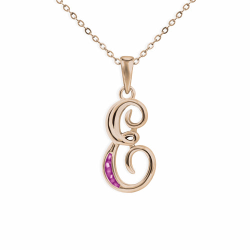 EverWith Alphabet Memorial Ashes Pendant - Letter E