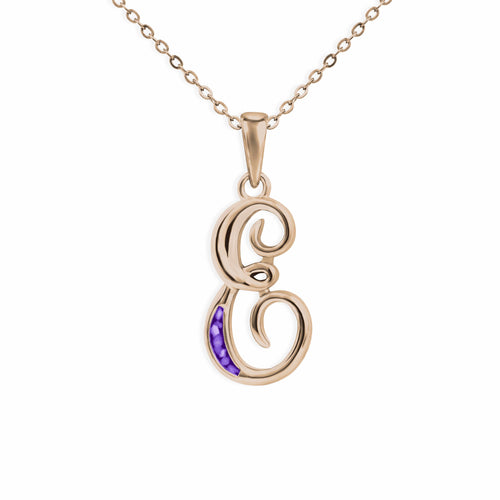 EverWith Alphabet Memorial Ashes Pendant - Letter E