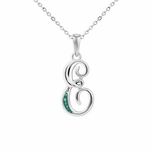 EverWith Alphabet Memorial Ashes Pendant - Letter E