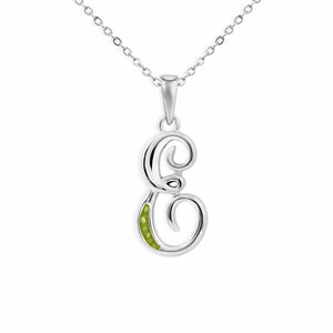 EverWith Alphabet Memorial Ashes Pendant - Letter E