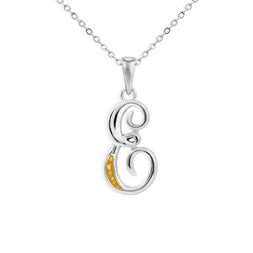 EverWith Alphabet Memorial Ashes Pendant - Letter E