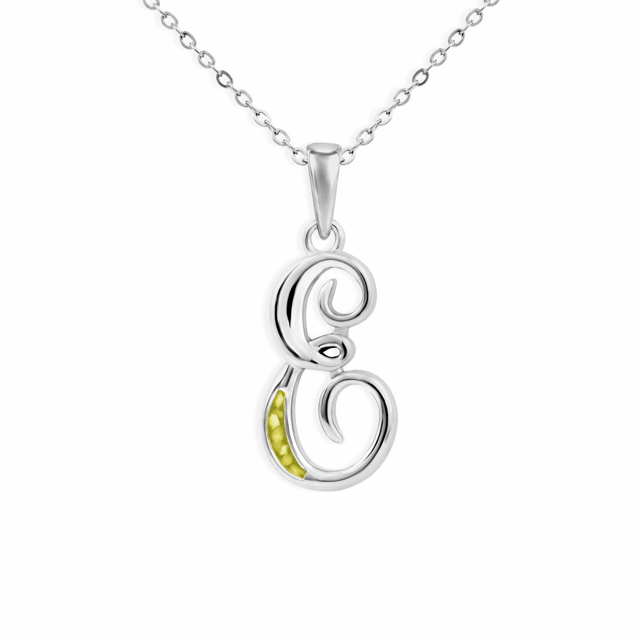 Load image into Gallery viewer, EverWith Alphabet Memorial Ashes Pendant - Letter E