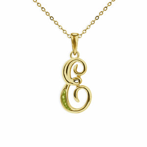 EverWith Alphabet Memorial Ashes Pendant - Letter E