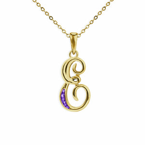 EverWith Alphabet Memorial Ashes Pendant - Letter E