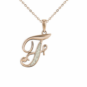 EverWith Alphabet Memorial Ashes Pendant - Letter F