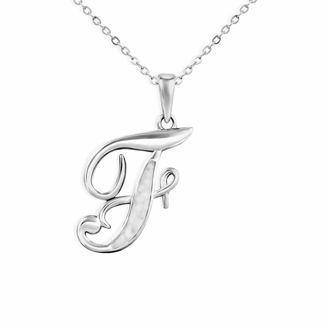 EverWith Alphabet Memorial Ashes Pendant - Letter F