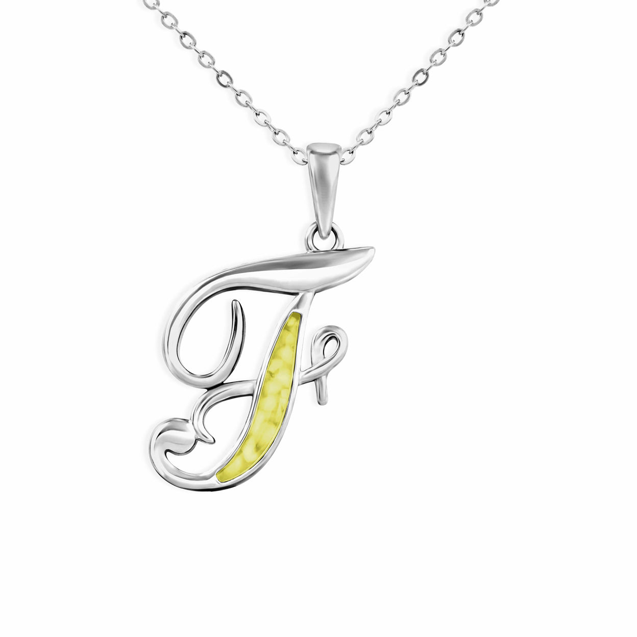 Load image into Gallery viewer, EverWith Alphabet Memorial Ashes Pendant - Letter F