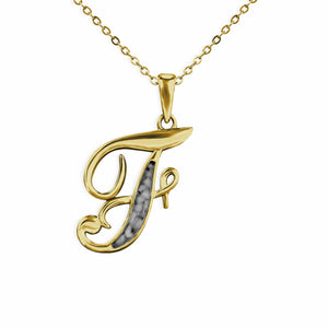 EverWith Alphabet Memorial Ashes Pendant - Letter F