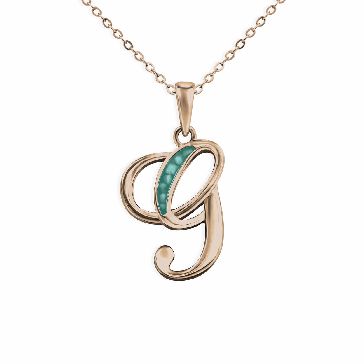 Load image into Gallery viewer, EverWith Alphabet Memorial Ashes Pendant - Letter G