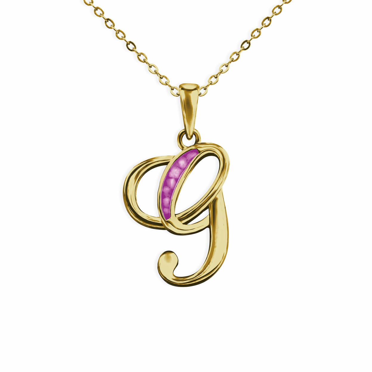 Load image into Gallery viewer, EverWith Alphabet Memorial Ashes Pendant - Letter G