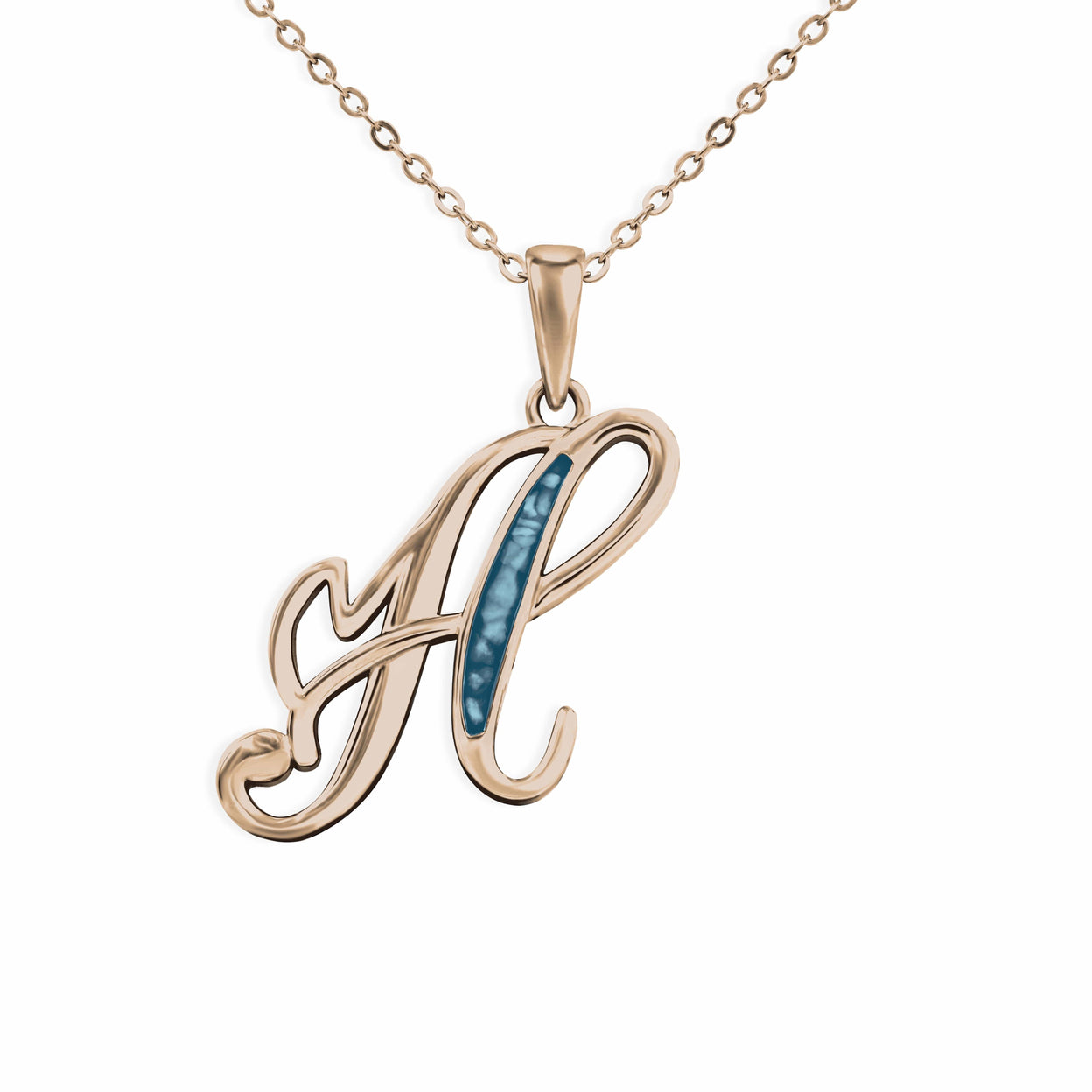 Load image into Gallery viewer, EverWith Alphabet Memorial Ashes Pendant - Letter H