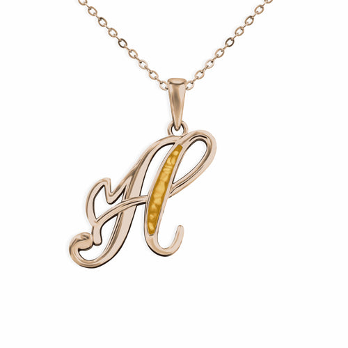 EverWith Alphabet Memorial Ashes Pendant - Letter H