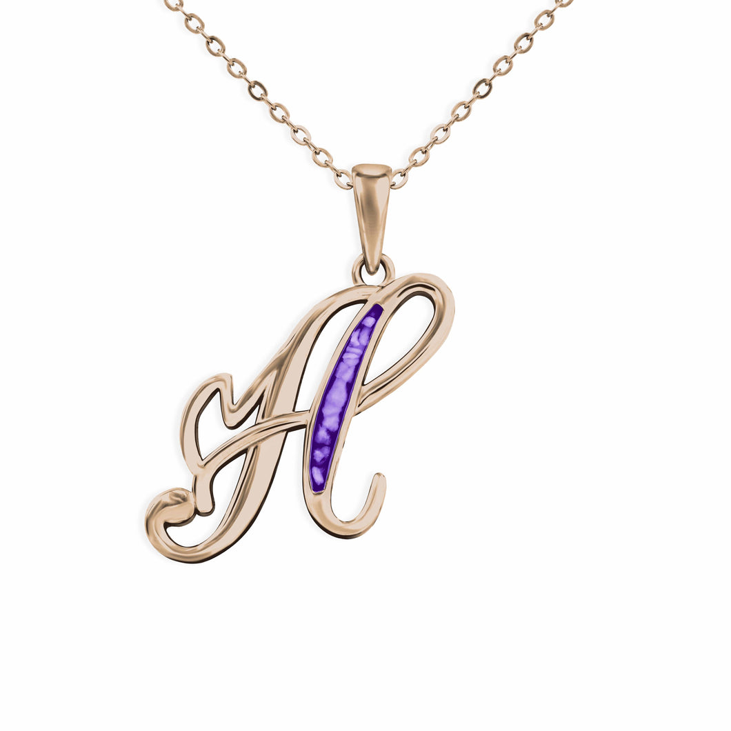 EverWith Alphabet Memorial Ashes Pendant - Letter H