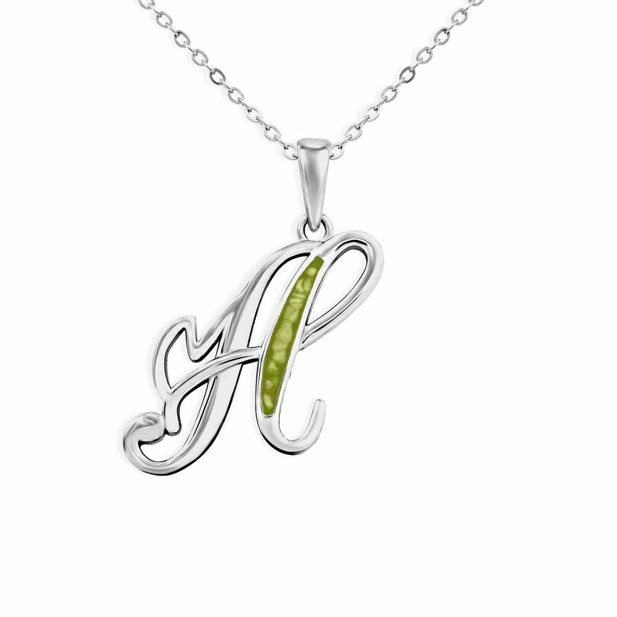 Load image into Gallery viewer, EverWith Alphabet Memorial Ashes Pendant - Letter H