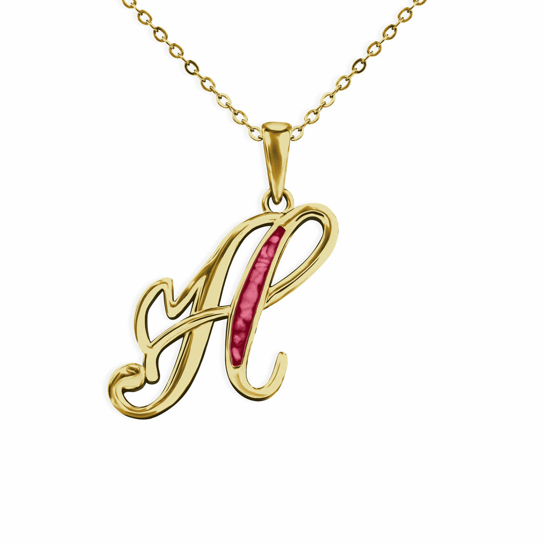 EverWith Alphabet Memorial Ashes Pendant - Letter H