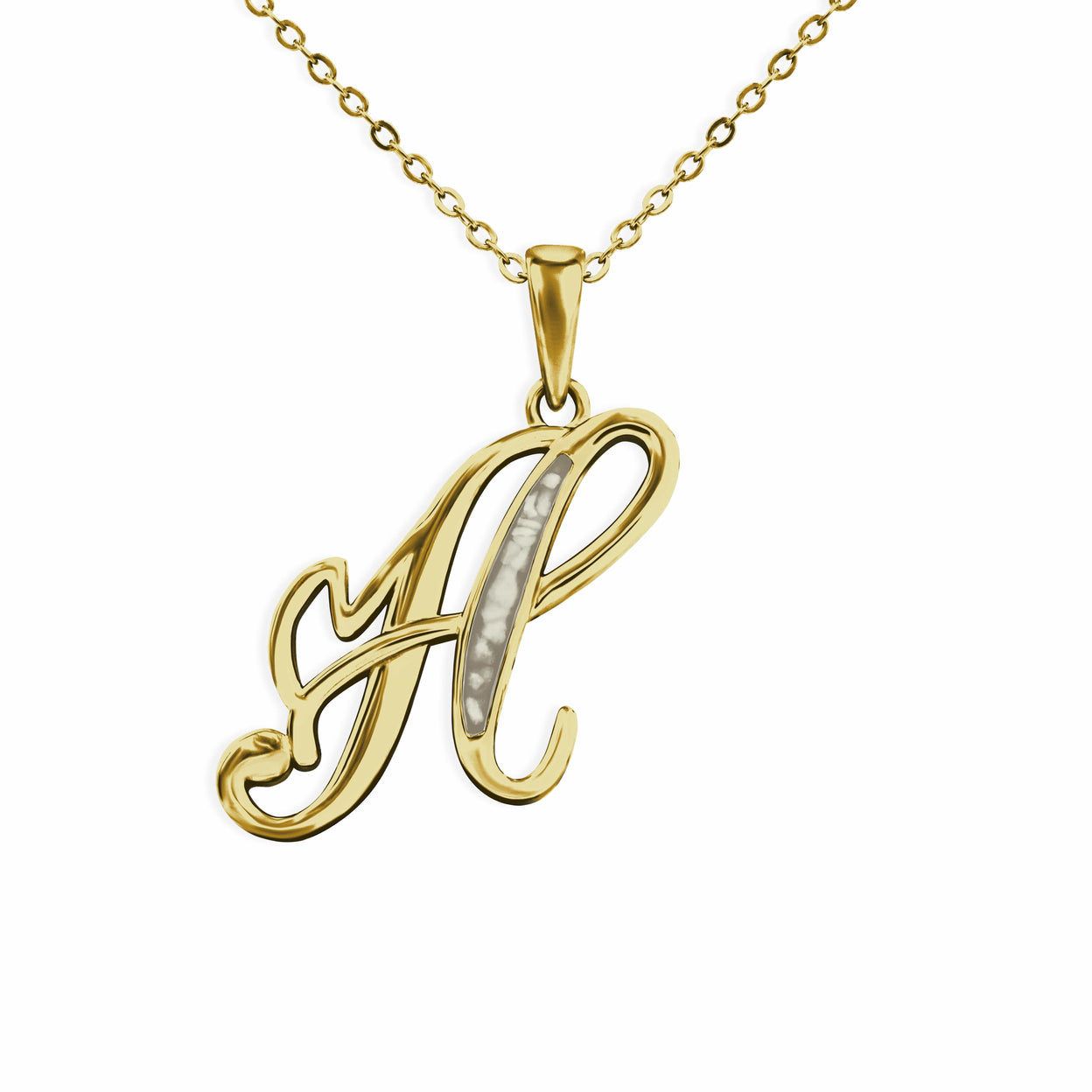 Load image into Gallery viewer, EverWith Alphabet Memorial Ashes Pendant - Letter H