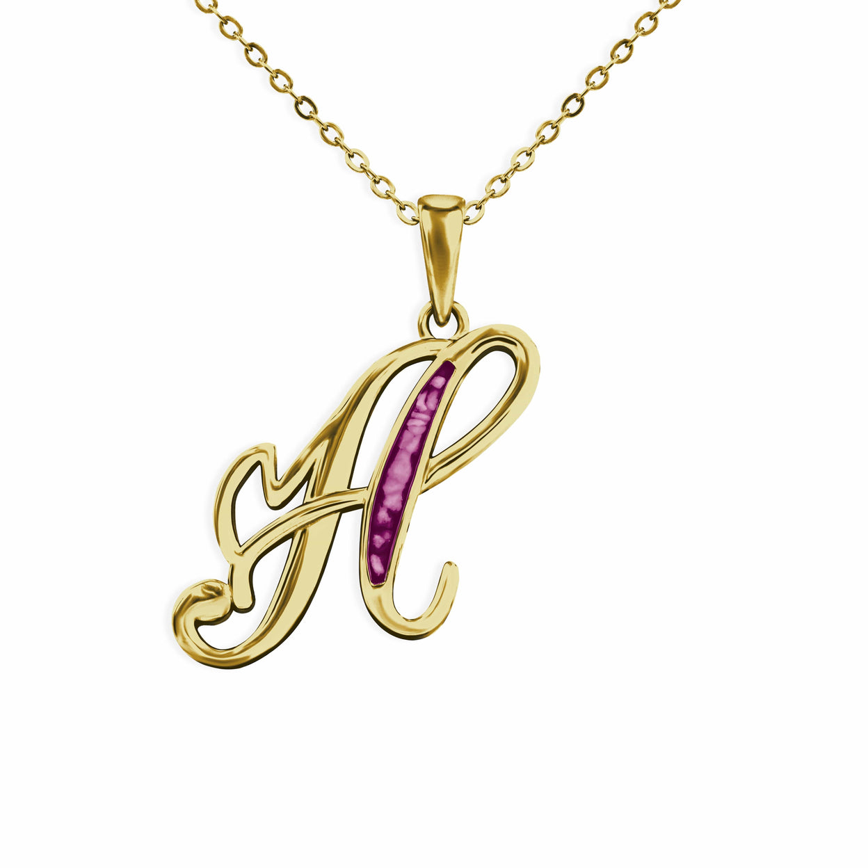 Load image into Gallery viewer, EverWith Alphabet Memorial Ashes Pendant - Letter H