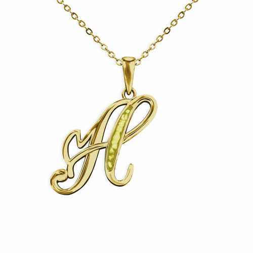 EverWith Alphabet Memorial Ashes Pendant - Letter H