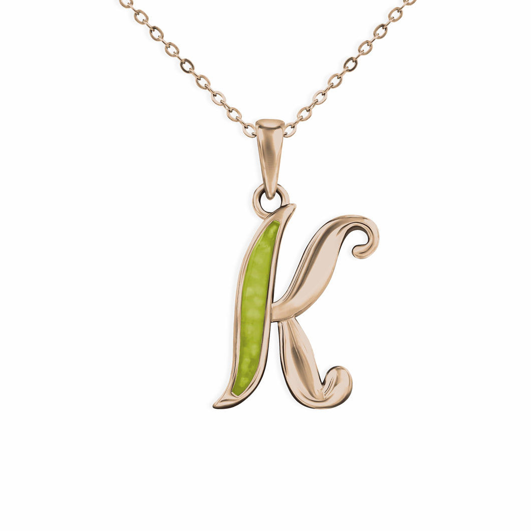 EverWith Alphabet Memorial Ashes Pendant - Letter K