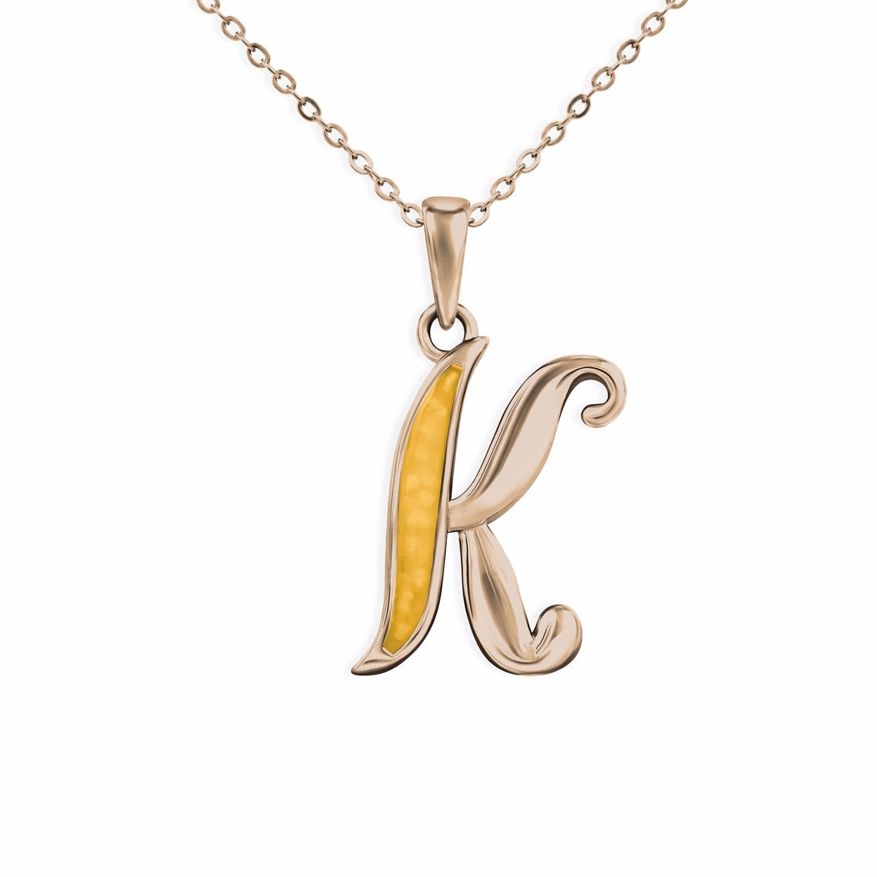 Load image into Gallery viewer, EverWith Alphabet Memorial Ashes Pendant - Letter K