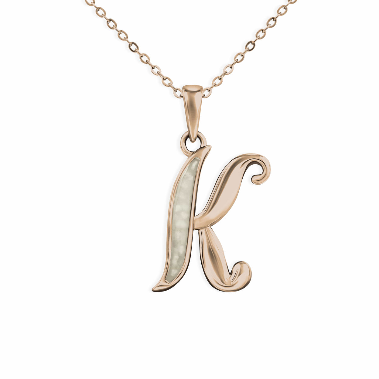 Load image into Gallery viewer, EverWith Alphabet Memorial Ashes Pendant - Letter K