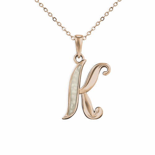 EverWith Alphabet Memorial Ashes Pendant - Letter K