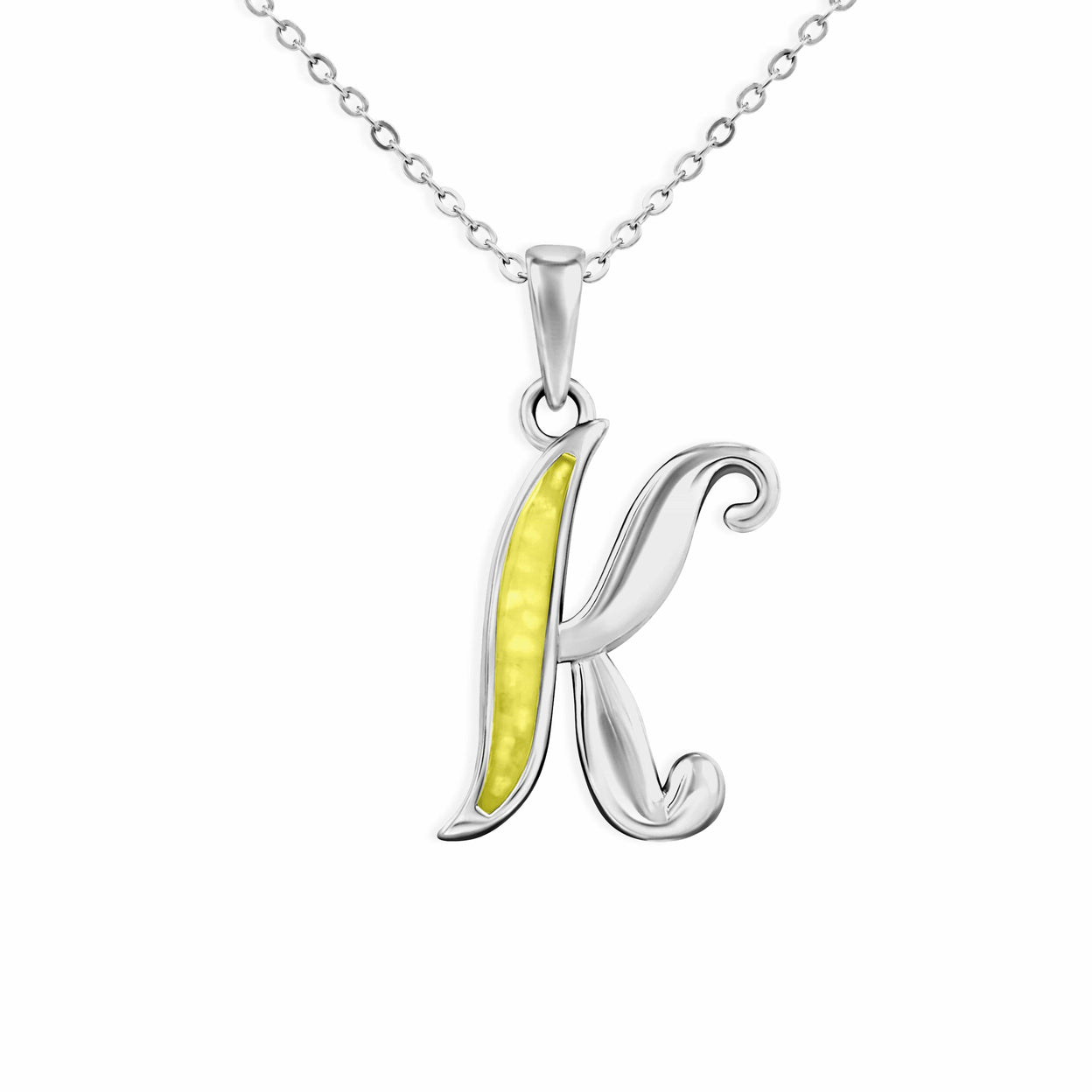 Load image into Gallery viewer, EverWith Alphabet Memorial Ashes Pendant - Letter K