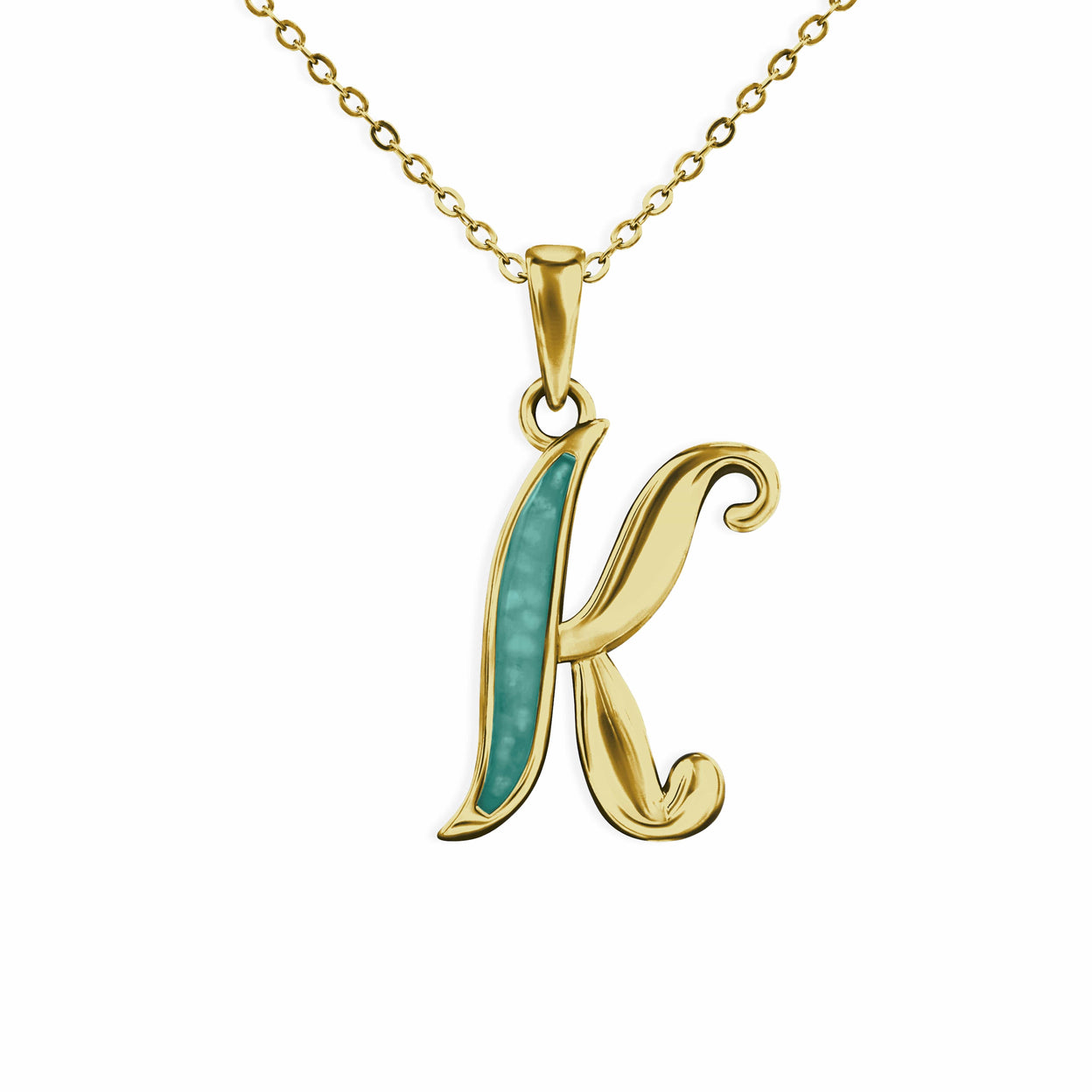 Load image into Gallery viewer, EverWith Alphabet Memorial Ashes Pendant - Letter K