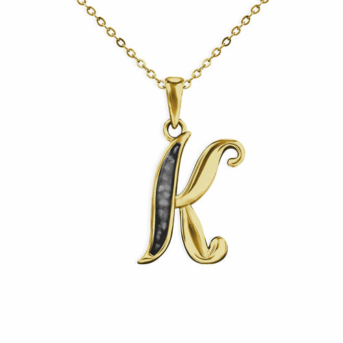 EverWith Alphabet Memorial Ashes Pendant - Letter K