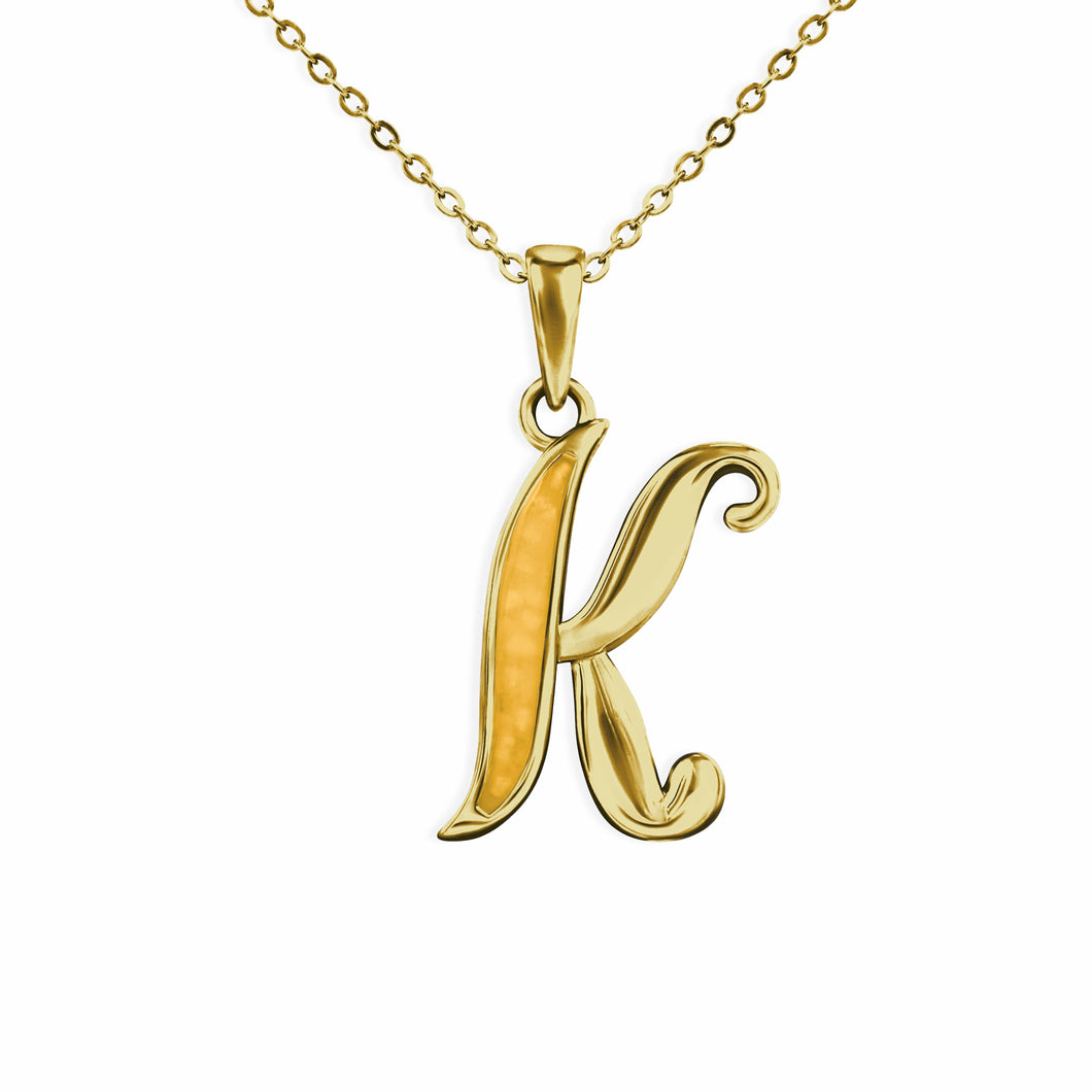 EverWith Alphabet Memorial Ashes Pendant - Letter K