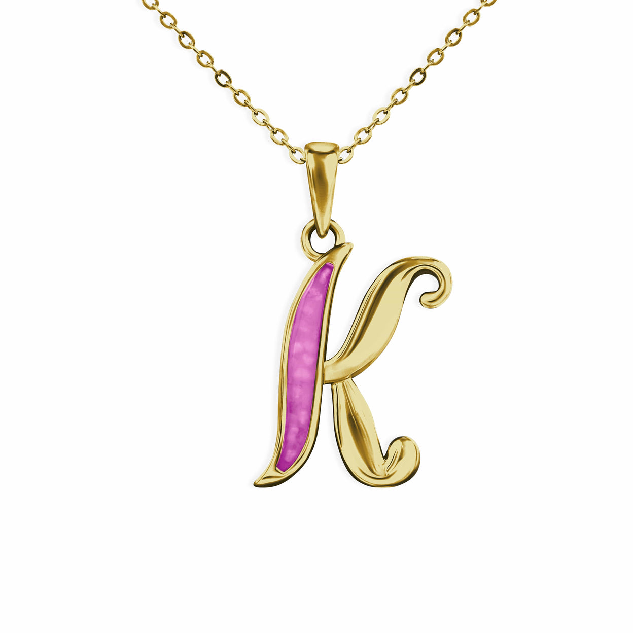 Load image into Gallery viewer, EverWith Alphabet Memorial Ashes Pendant - Letter K