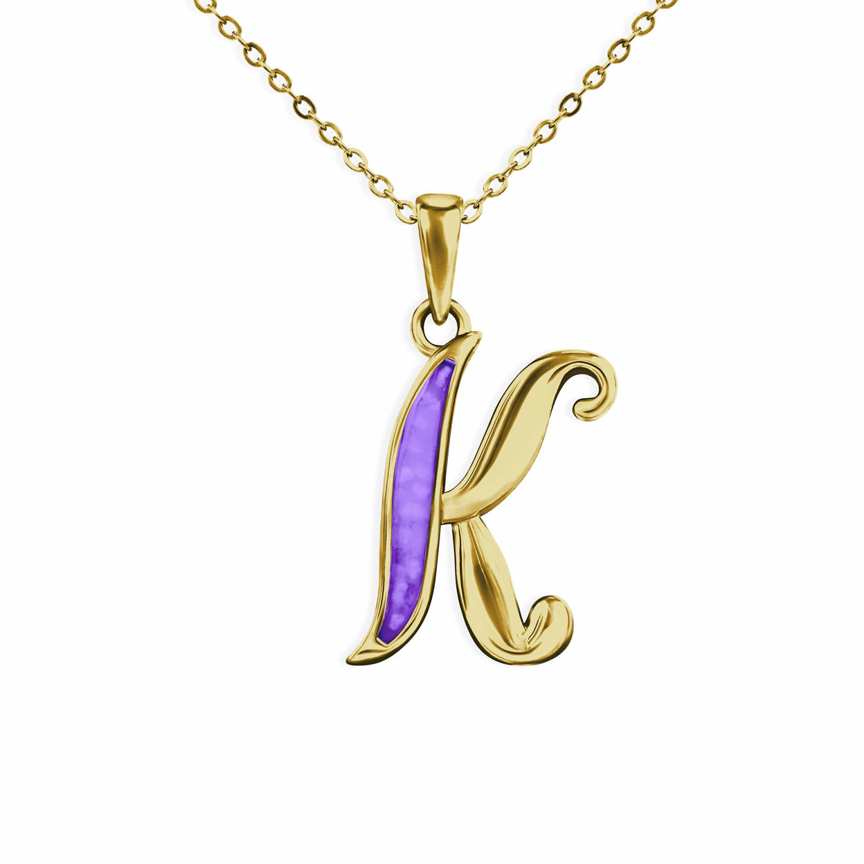 Load image into Gallery viewer, EverWith Alphabet Memorial Ashes Pendant - Letter K