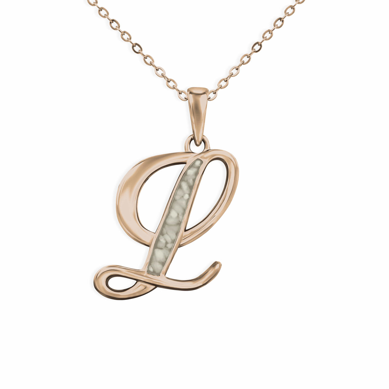 Load image into Gallery viewer, EverWith Alphabet Memorial Ashes Pendant - Letter L