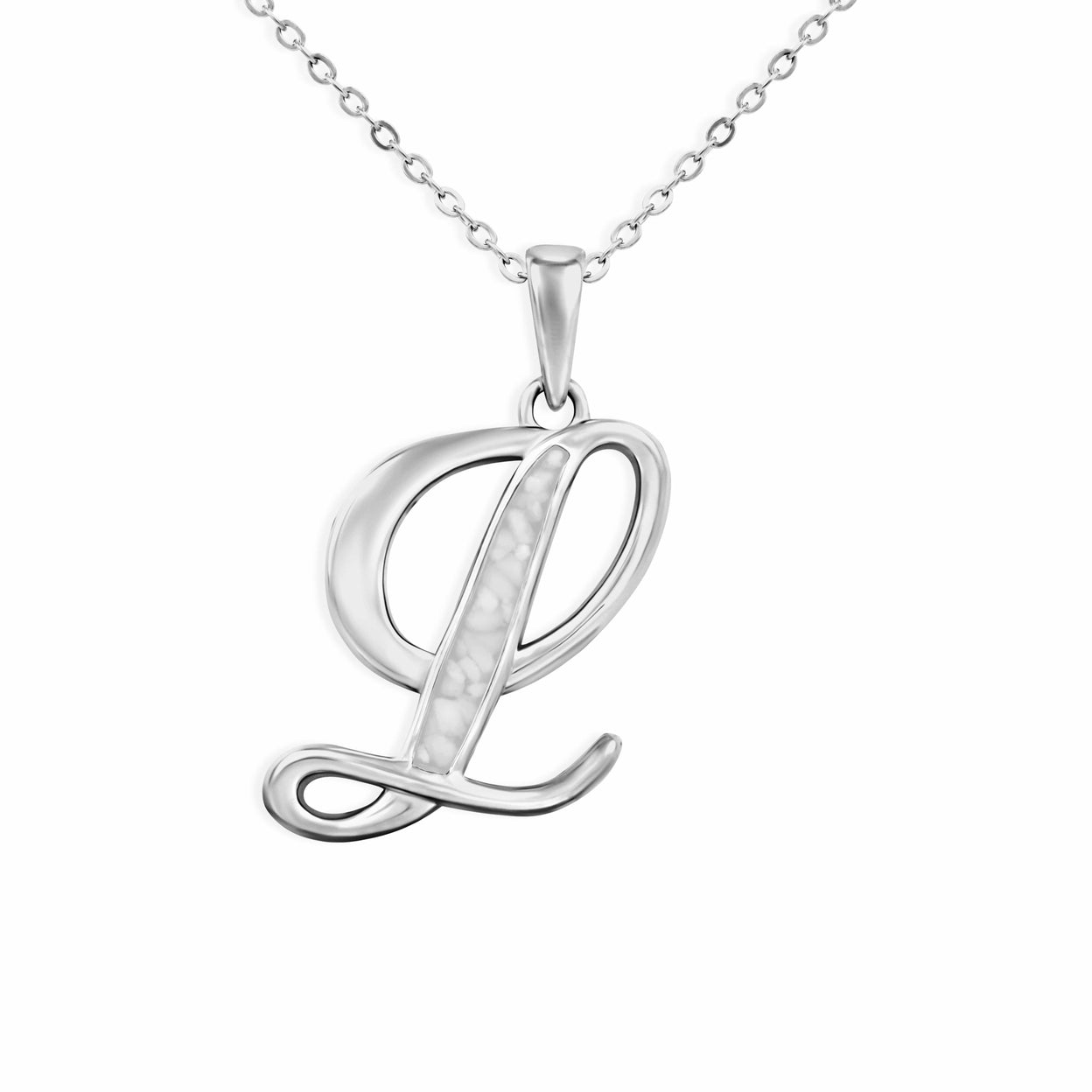 Load image into Gallery viewer, EverWith Alphabet Memorial Ashes Pendant - Letter L