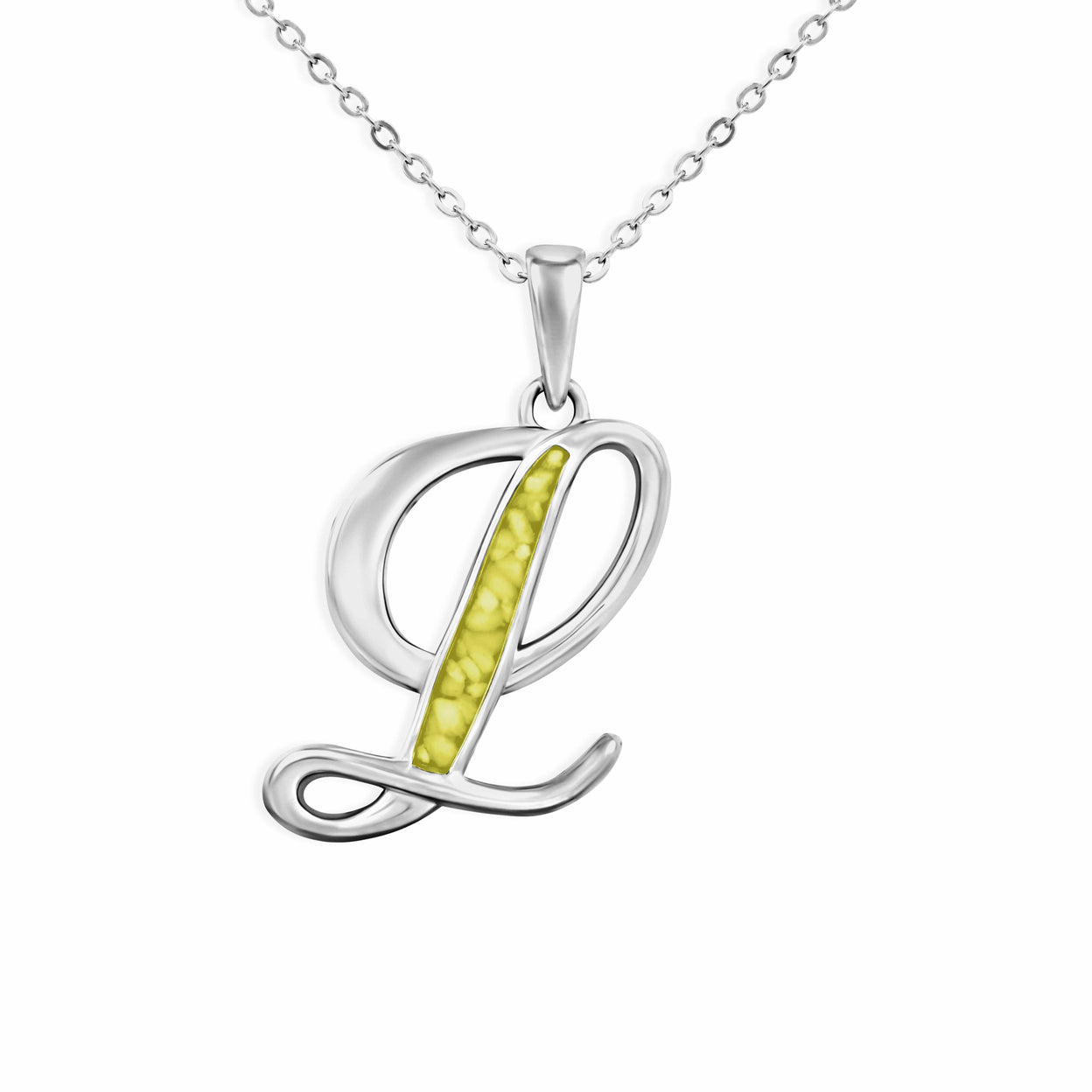 Load image into Gallery viewer, EverWith Alphabet Memorial Ashes Pendant - Letter L