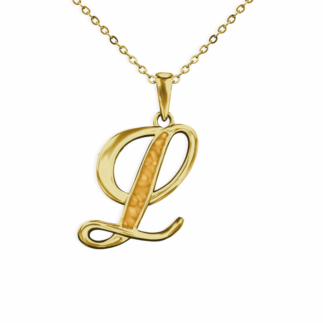 Load image into Gallery viewer, EverWith Alphabet Memorial Ashes Pendant - Letter L