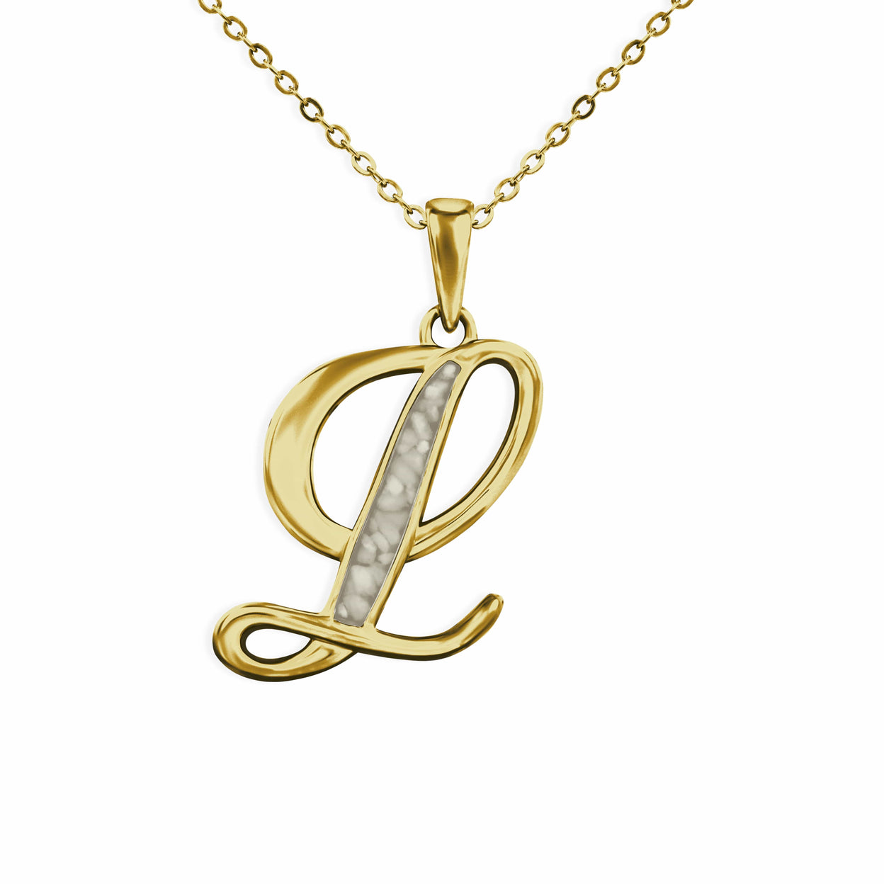 Load image into Gallery viewer, EverWith Alphabet Memorial Ashes Pendant - Letter L