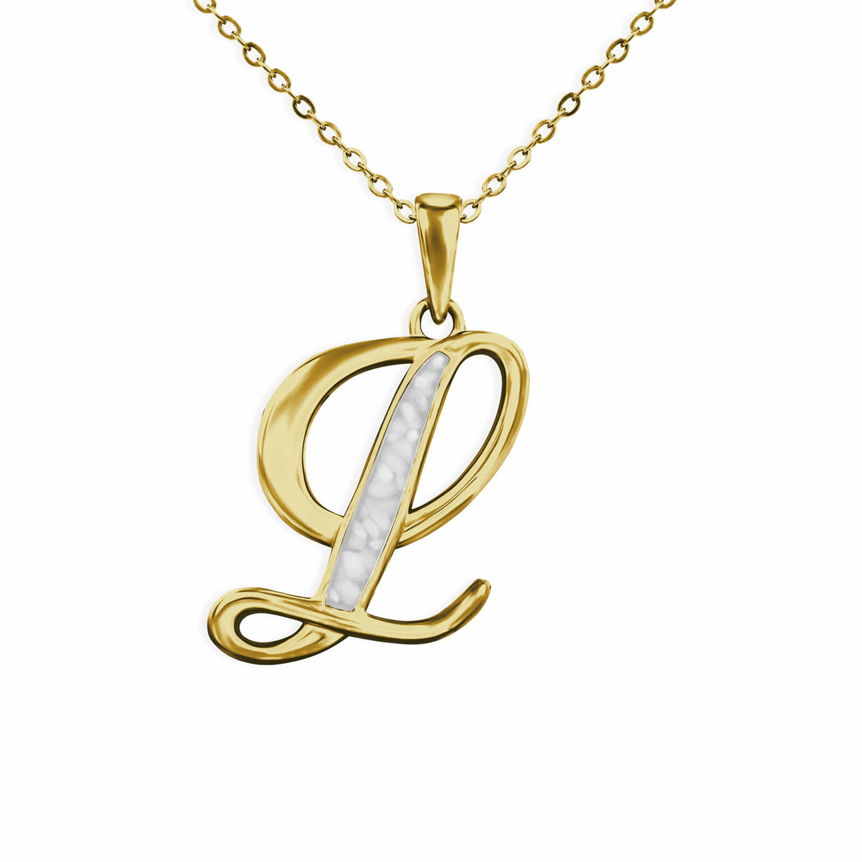 Load image into Gallery viewer, EverWith Alphabet Memorial Ashes Pendant - Letter L