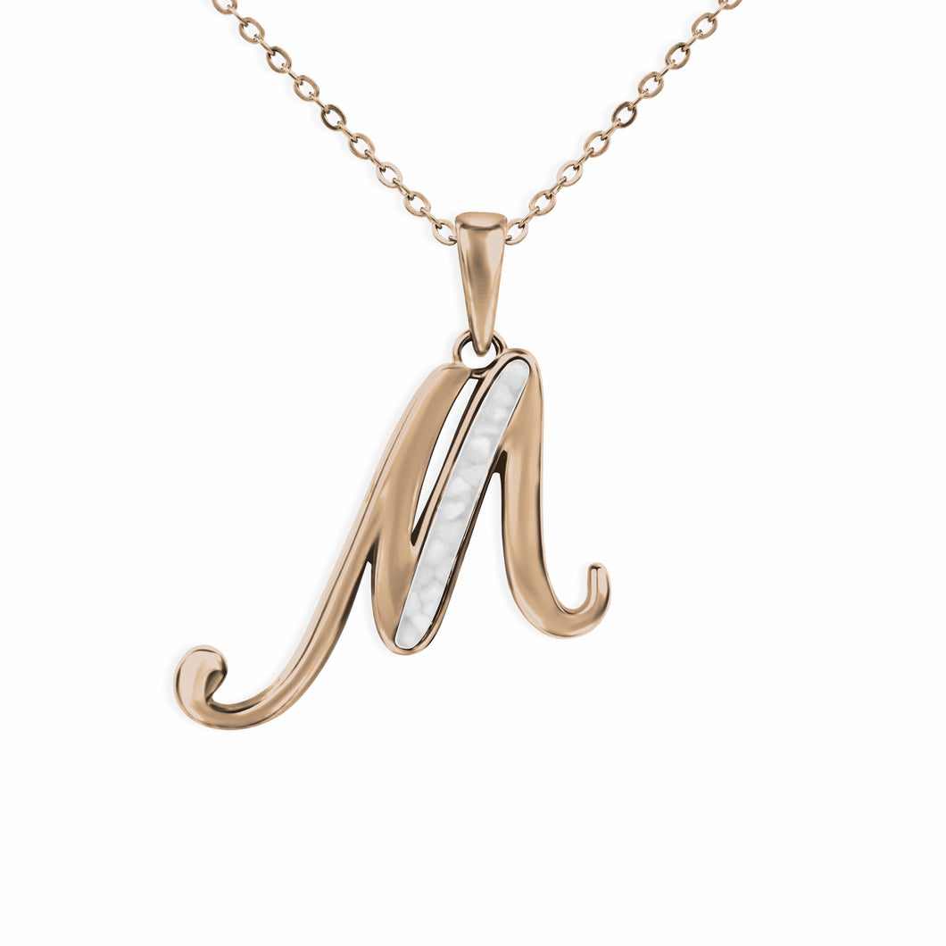 EverWith Alphabet Memorial Ashes Pendant - Letter M