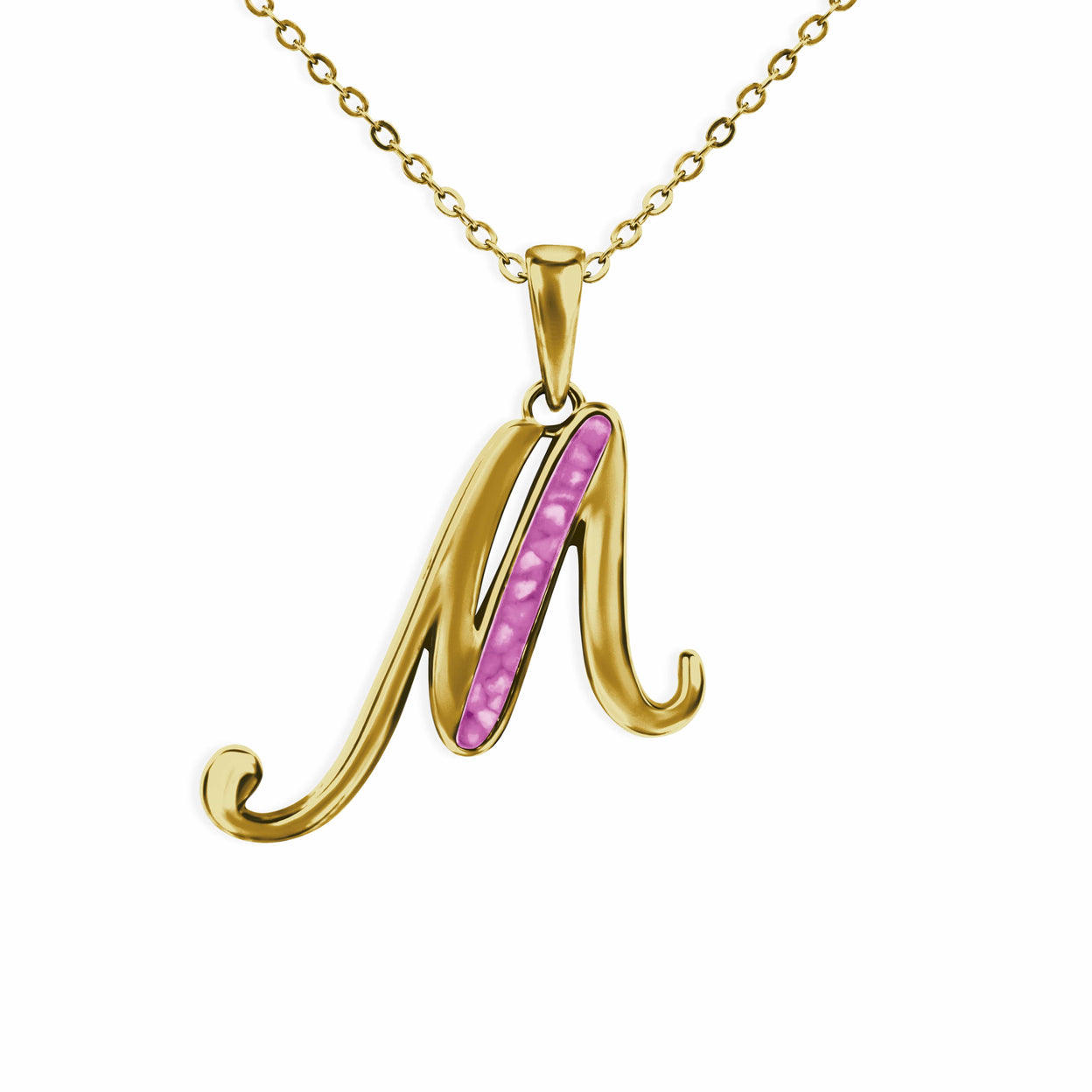 Load image into Gallery viewer, EverWith Alphabet Memorial Ashes Pendant - Letter M