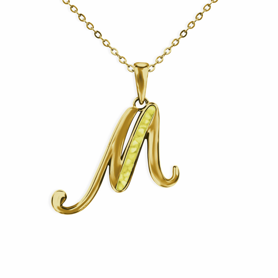 EverWith Alphabet Memorial Ashes Pendant - Letter M