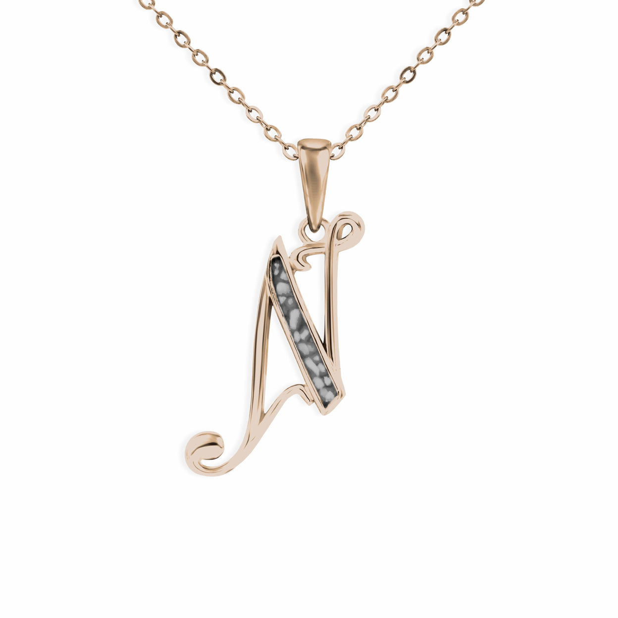 Load image into Gallery viewer, EverWith Alphabet Memorial Ashes Pendant - Letter N