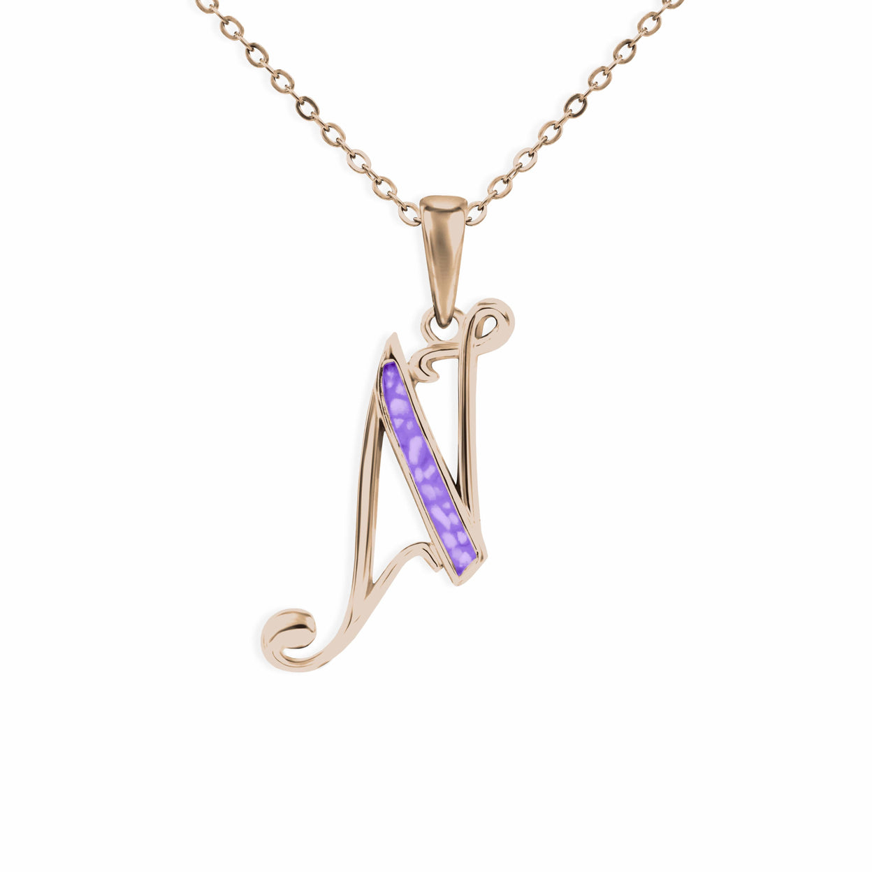 Load image into Gallery viewer, EverWith Alphabet Memorial Ashes Pendant - Letter N