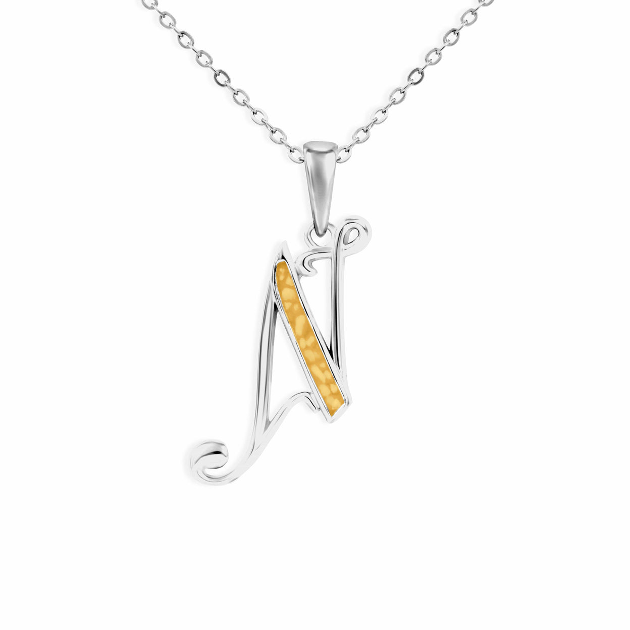 Load image into Gallery viewer, EverWith Alphabet Memorial Ashes Pendant - Letter N